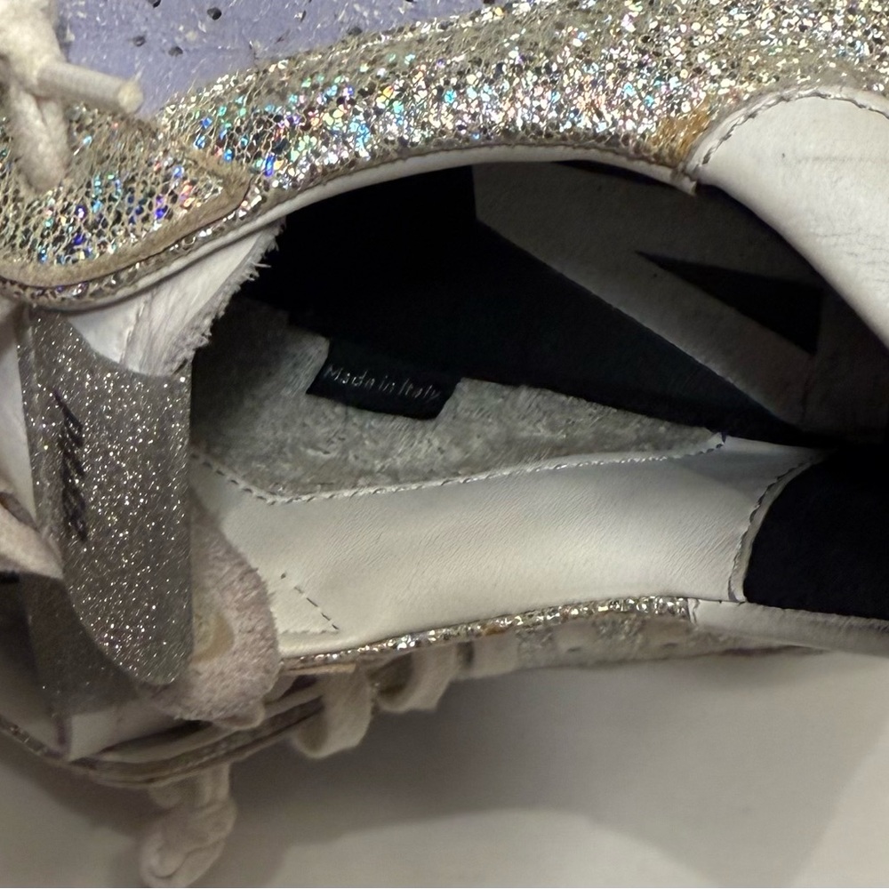 P448 John Low-Top Sneakers Silver Lilac Glitter Size 36 - Picture 8 of 8